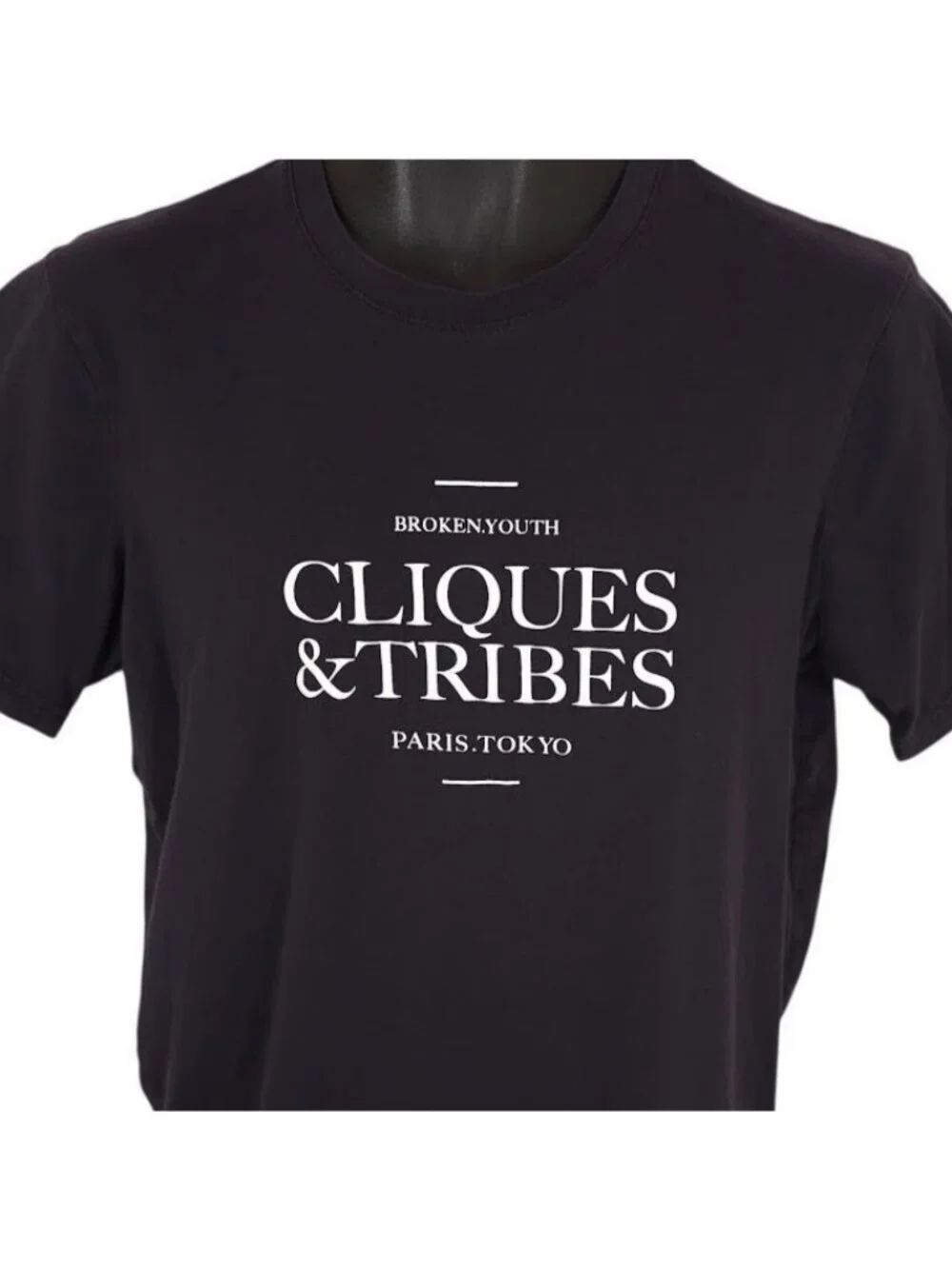 T Bar X Cotton On T Shirt Mens Size Medium Black Cliques & Tribes Streetwear